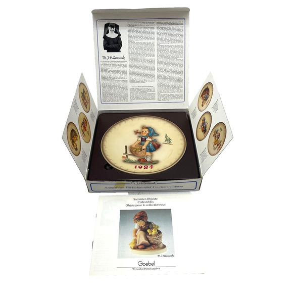 Vtg Goebel M.J. Hummel 14th Annual Plate 1984 Hum 277 Fourteenth Edition w/ Box - Picture 2 of 14